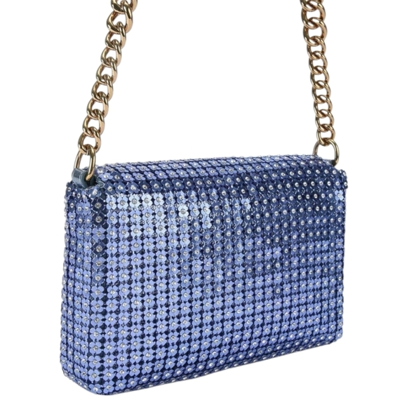 NWT Kurt Geiger London Blue Party Flower Mini Bag + Dusty - Picture 3 of 10